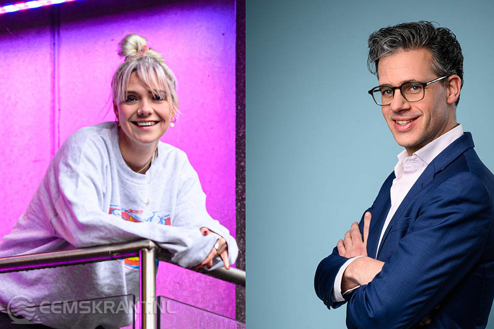 Presentatoren Erik Dijkstra en Merel Wielaert. Foto: Annemieke van der Togt.