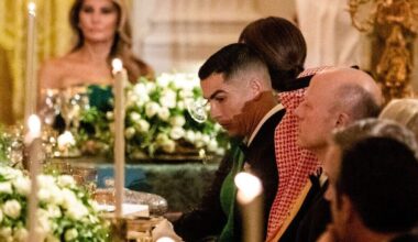 Ronaldo tijdens het diner in het Witte Huis.