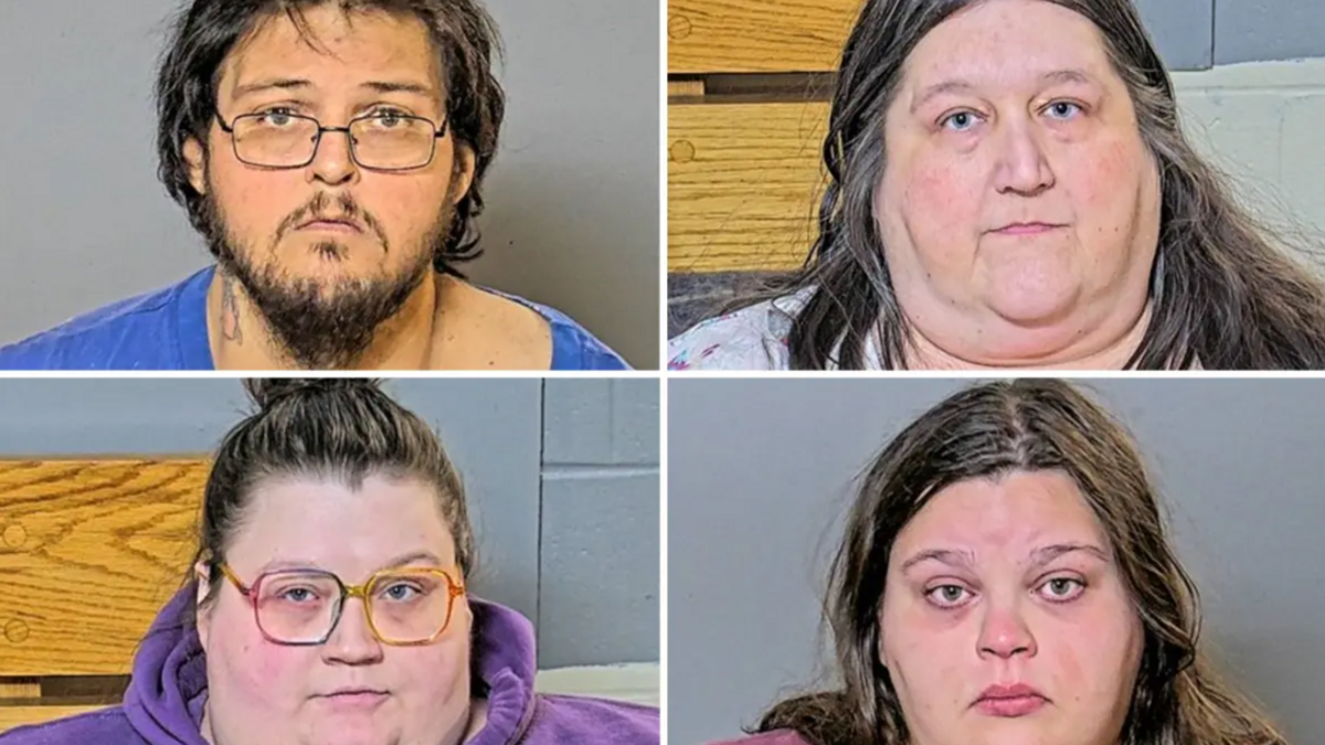 Boven: Walter en Melissa Goodman. Onder: Savanna Lefever en Kayla Stemler.