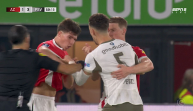 Wouter Goes slaat wild om zich heen en ontsnapt aan tweede gele kaart