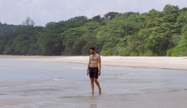 Tobias is geschrokken en wilde niet in een ruzie terechtkomen in 'Expeditie Robinson'