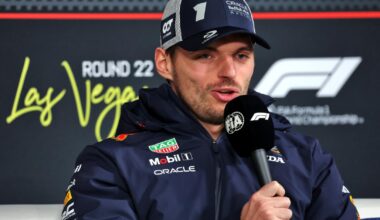 Verstappen reageert gevat op potentiële regentombola in Las Vegas