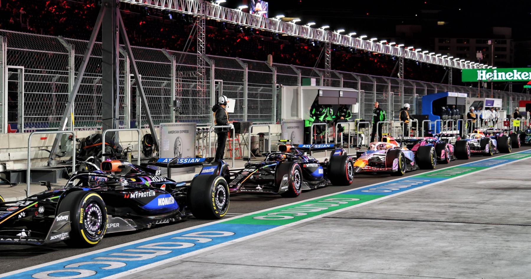 Aangepaste startopstelling Formule 1 GP Las Vegas 2025
