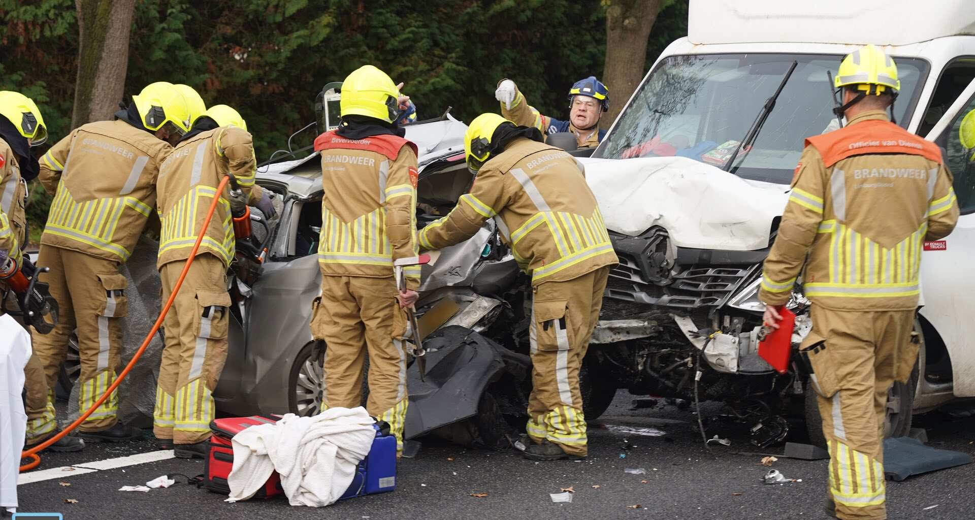 Zwaar ongeval op snelweg A2 bij Hunsel