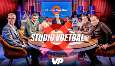 Studio Voetbal van de buis bij de NOS