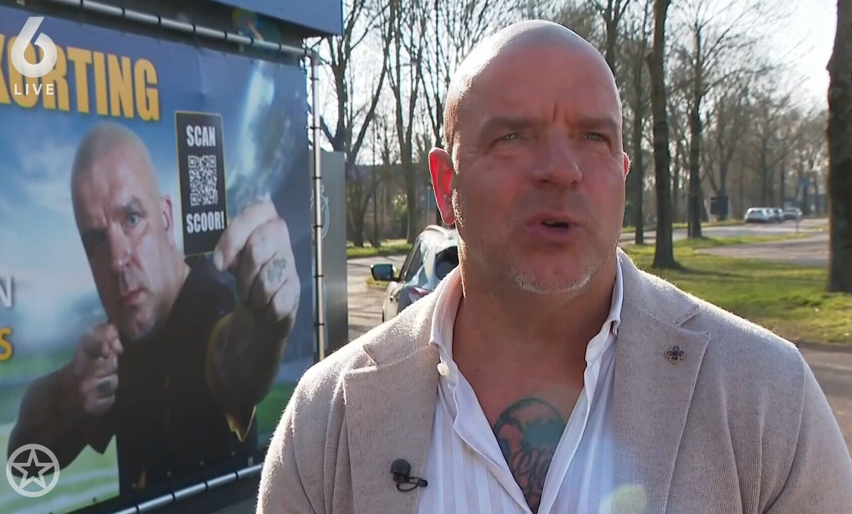 Foto: ‘Keiharde dreun voor Andy van der Meijde’