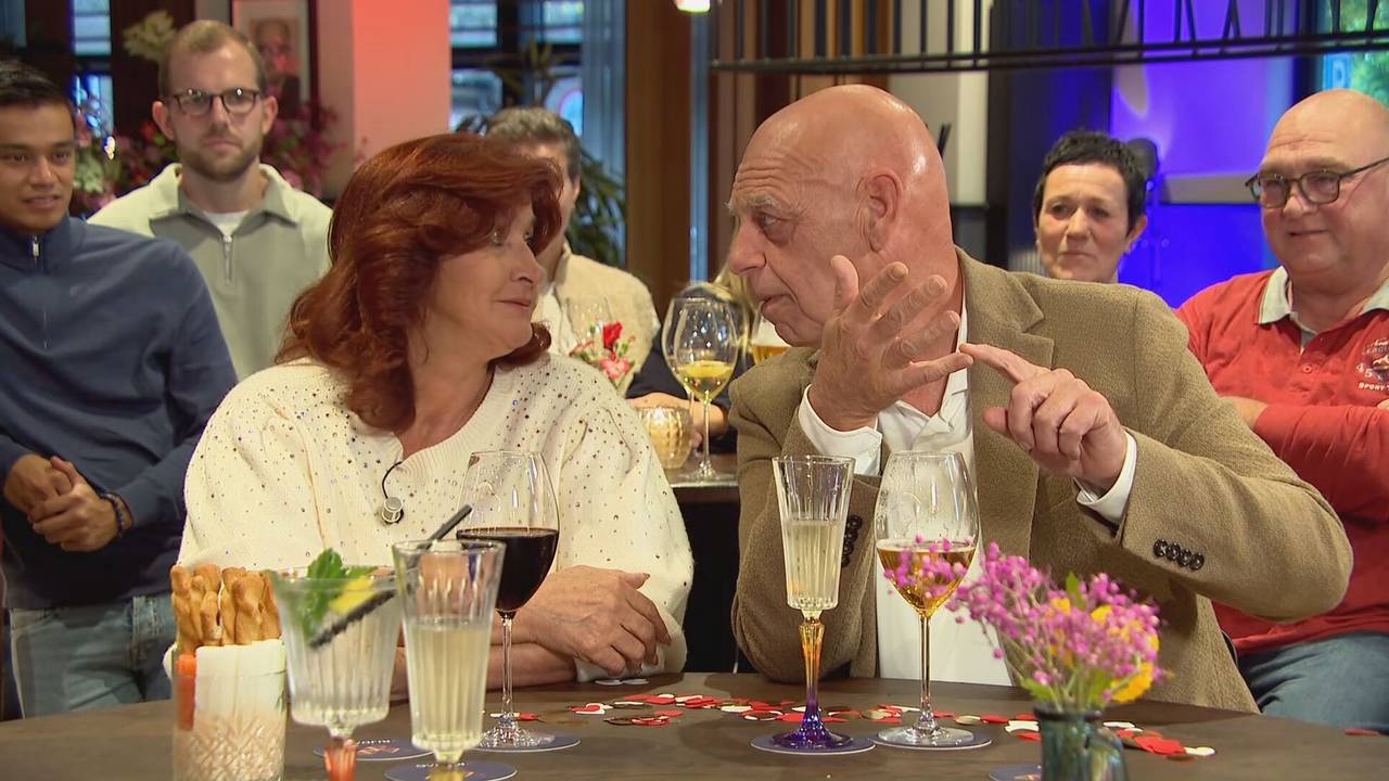 De twee tortelduifjes in de talkshow Vrijdag (Foto: Omroep Brabant.)