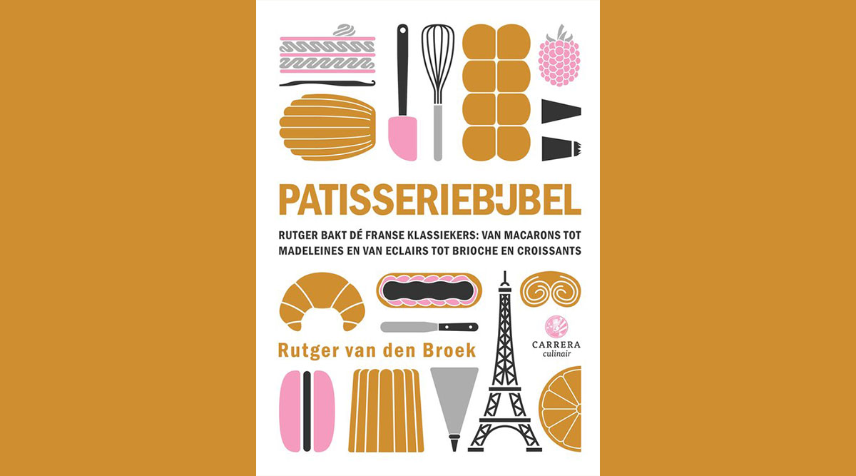 De omslag van de Patisseriebijbel van Rutger van den Broek.