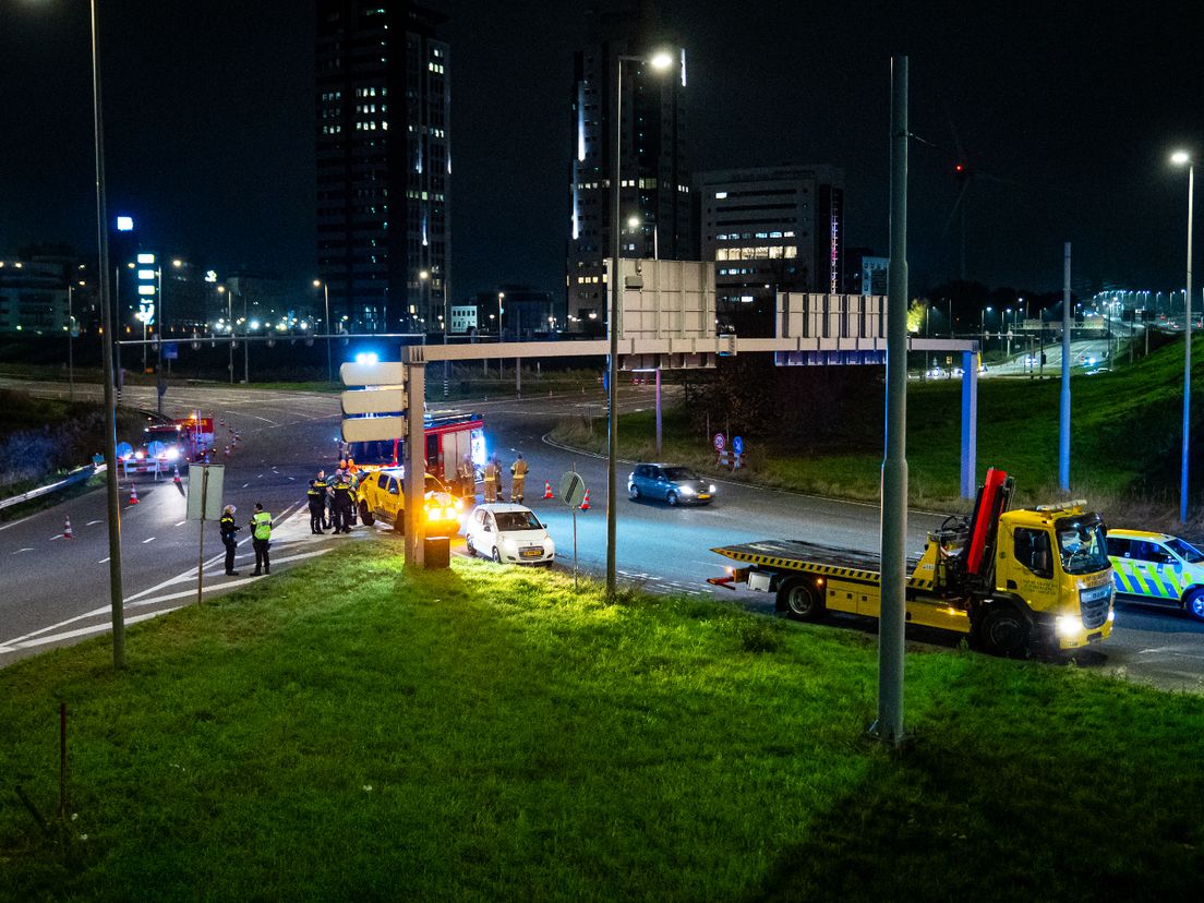 Het Kralingseplein na de beschieting