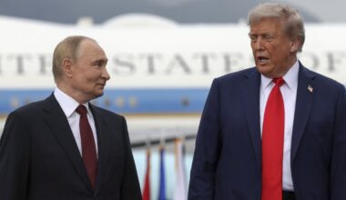 Russische president Vladimir Poetin en Amerikaanse president Donald Trump