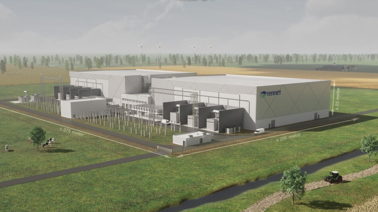 Een impressie van het converterstation in Geertruidenberg (foto: TenneT)