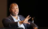 Ta-Nehisi Coates vorig jaar november tijdens een openbaar interview op Xavier University of Louisiana in New Orleans, VS.
