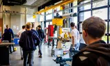 Eerstejaarsstudenten van het mbo in het Gilde Vakcollege – afdeling techniek – in Gorinchem. Foto Iris van den Broek / ANP