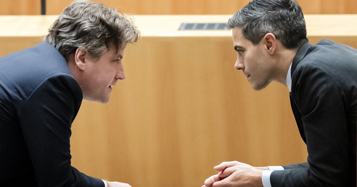 Partijleiders Henri Bontenbal (CDA) en Rob Jetten (D66)