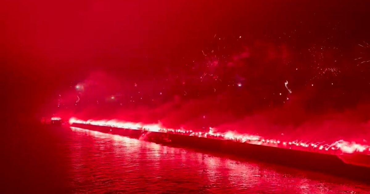 Nijmegen kleurt knalrood voor jarig NEC: 'Niet voor herhaling vatbaar' - Omroep Gelderland