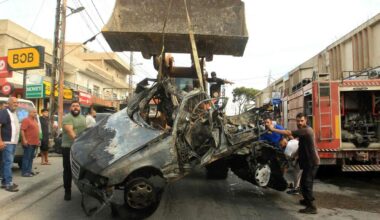 De nasleep van de Israëlische aanvallen op Libanon.