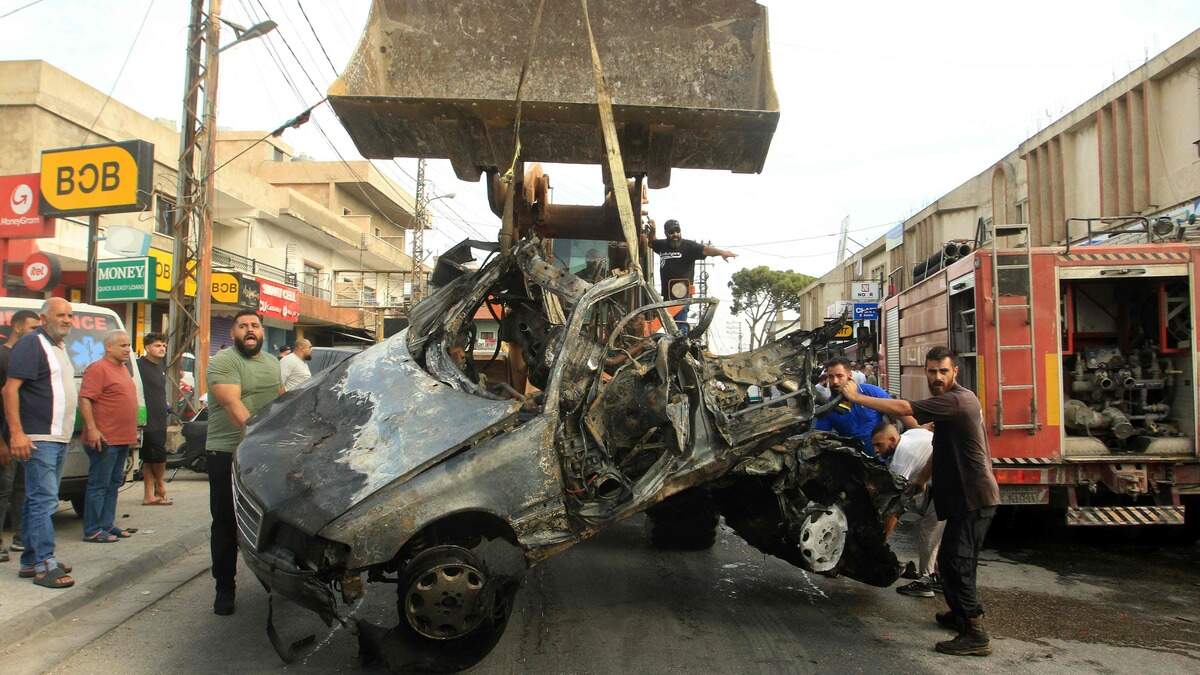 De nasleep van de Israëlische aanvallen op Libanon.