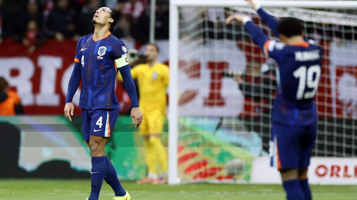 Virgil van Dijk baalt van de 1-0.