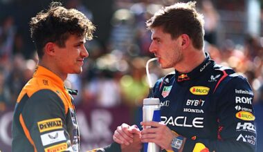 Max Verstappen en Lando Norris