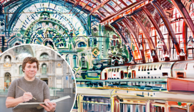 Deze kunstenares is zot van stations en schilderde Antwerpen-Centraal al talloze keren: “Spijtig dat de snoepjeswinkel is verdwenen”