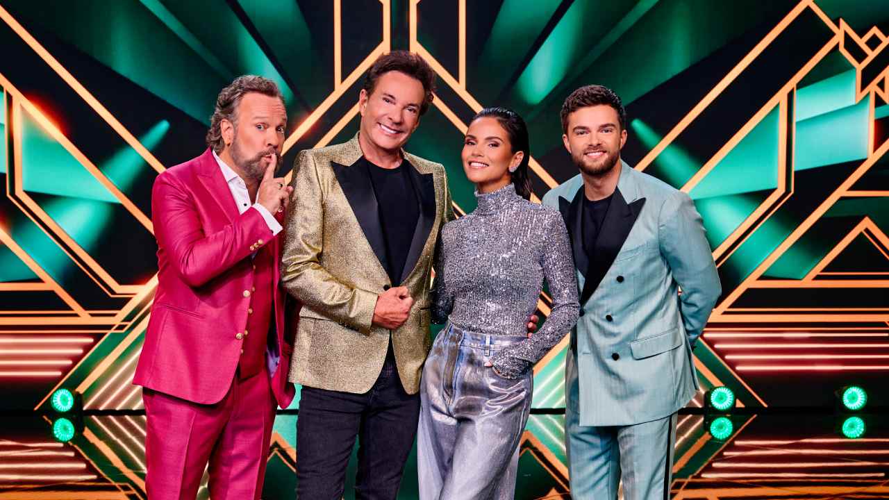 Carlo Boszhard, Gerard Joling, Monica Geuze en Buddy Vedder