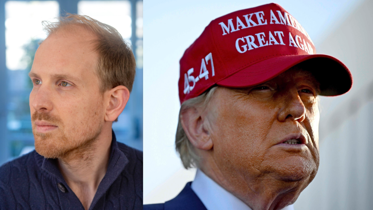 Schrijver Rutger Bregman (l.) heeft in lezing georganiseerd door de BBC hard uitgehaald naar Donald Trump.