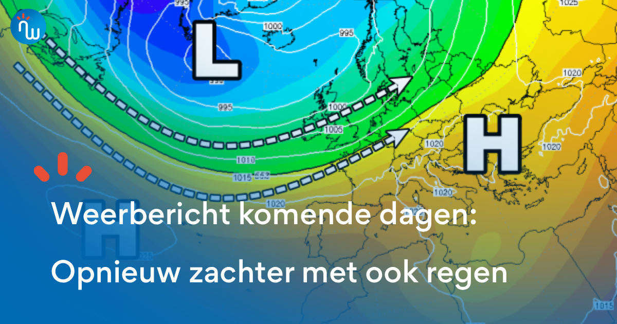 Weerbericht komende dagen: wisselvallig met opnieuw hogere temperaturen