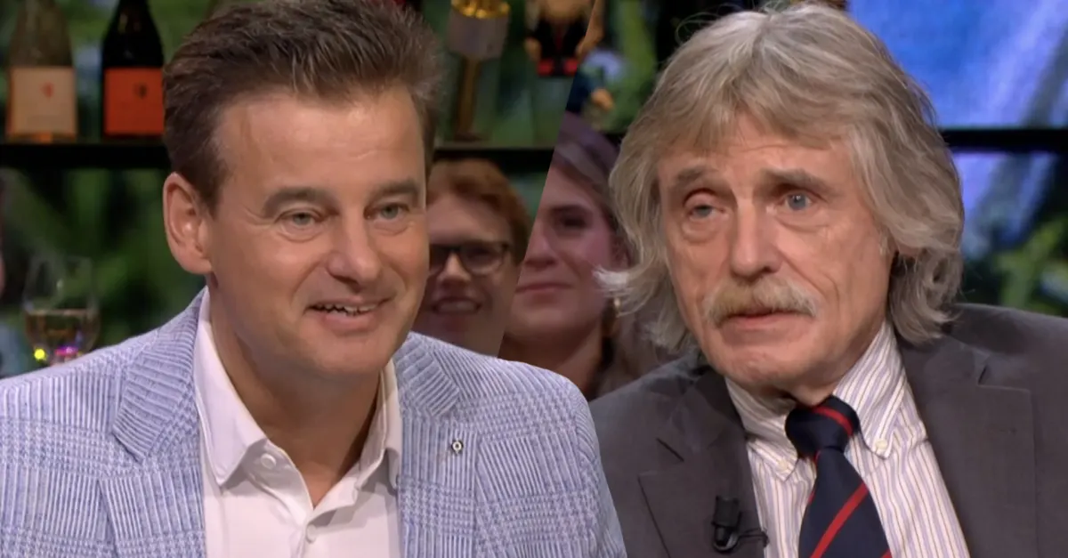 Wilfred Genee weet niet wat hij hoort als Johan Derksen vertelt waar hij dit weekend geweest is
