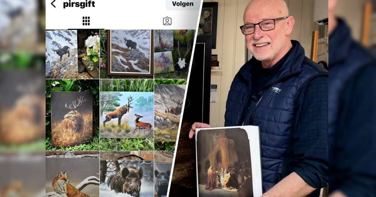 Hans ziet kopieën van zijn eigen schilderijen tegen bodemprijzen te koop staan