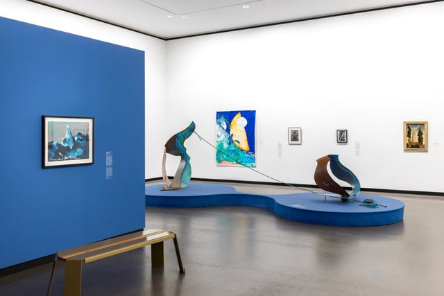 Installatie in Museum Arnhem van Ro Robertson: I turned myself into a stream (2024) en an ever changing passage (2024).