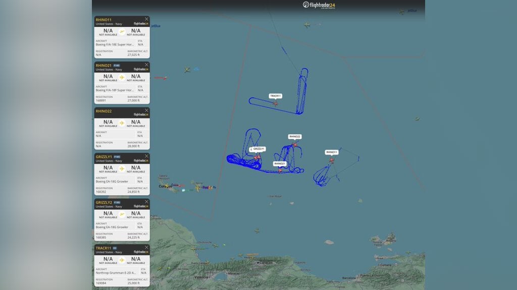 Flightrader 24 beeld van gisteravond einde middag