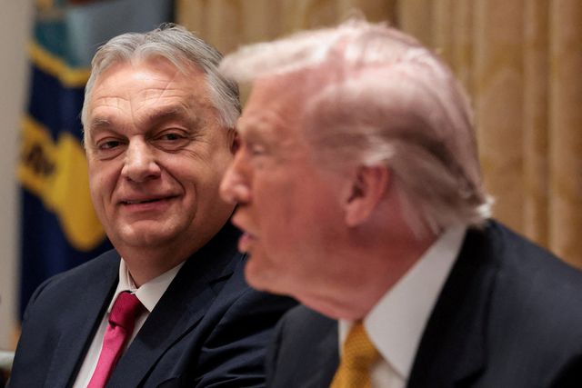 De Hongaarse premier Viktor Orbán met president Trump in het Witte Huis in Washington in november.
