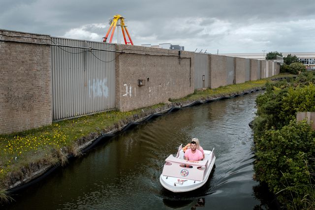 Boottochtje rondom het Britse amusementspark Pleasure Beach, in Skegness, Engeland (2019).