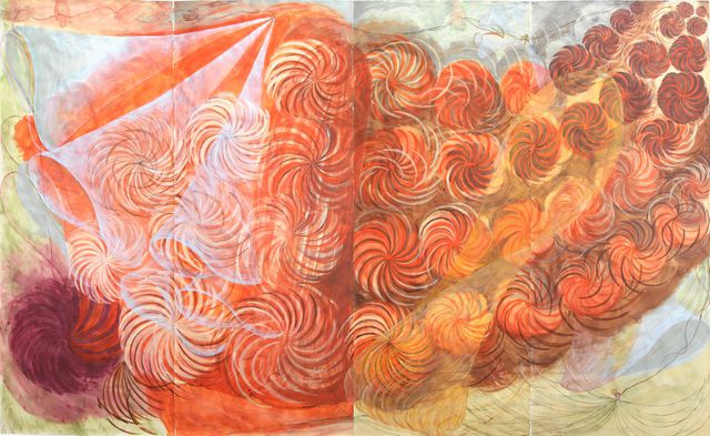 ‘Take off and run’, uit 2022-2023, acryl op papier.