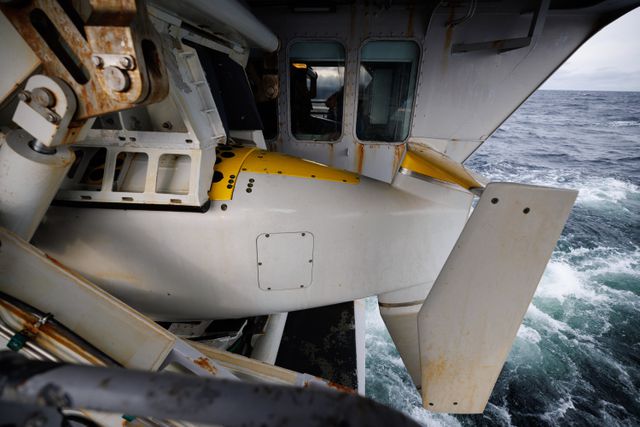 ‘De Vis’, sonarapparatuur om onderzeeboten te traceren.