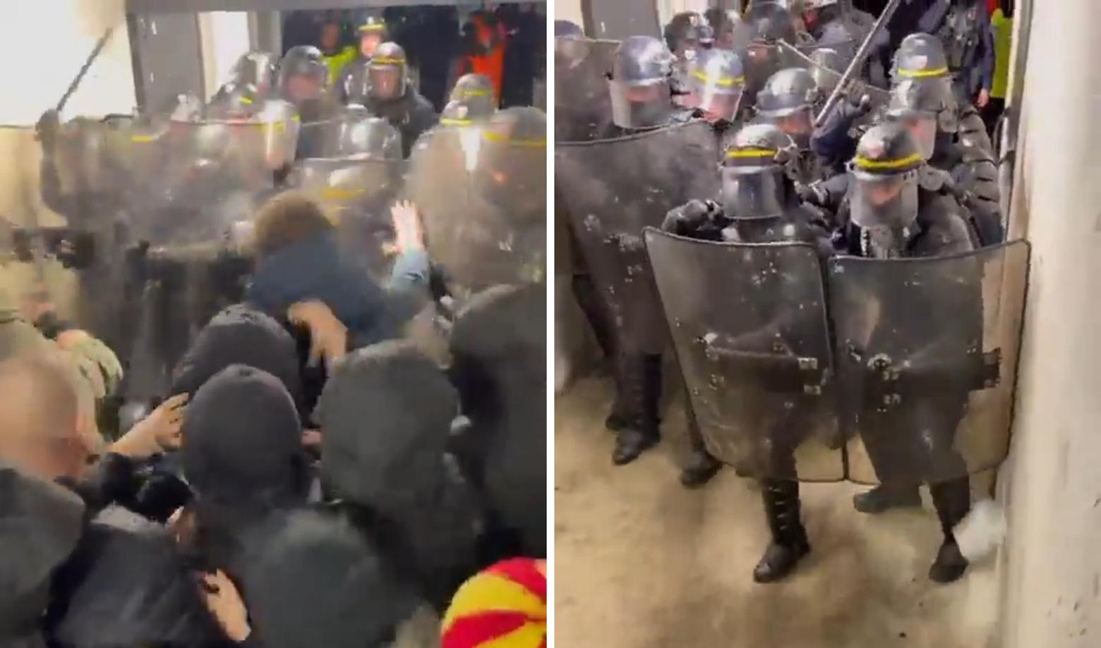 Franse ME gaat Go Ahead Eagles-fans te lijf