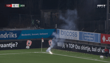 Fatbiker komt illegaal binnen bij TOP Oss en gooit vuurwerk op het veld