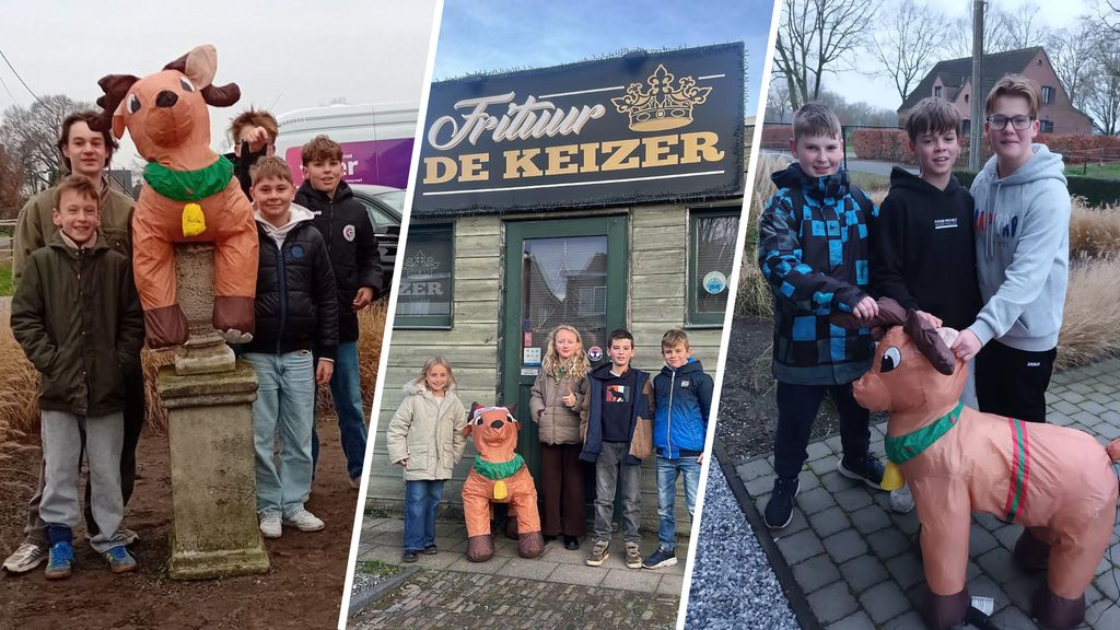 Belgisch dorp jaagt op opblaasbaar rendier