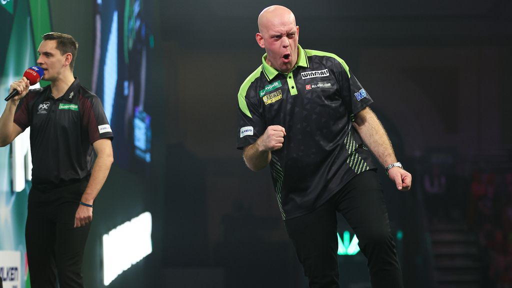 Van Gerwen eenvoudig door op WK darts, Noppert na spektakelstuk naar huis