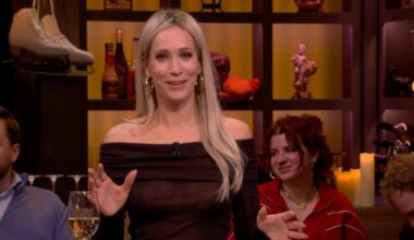 Hélène Hendriks baart opzien met doorschijnend truitje in De Oranjewinter: internet gaat los