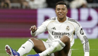 Real Madrid weken zonder Mbappé, topscorer mist supercup in Saudi-Arabië