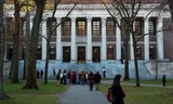 De Widener Library, het hoofdgebouw van de universiteitsbibliotheek van Harvard.