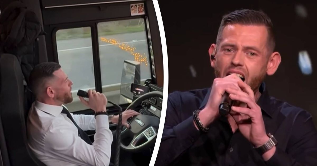 Zingende buschauffeur Rick raakt duizenden met cover van Unchained Melody