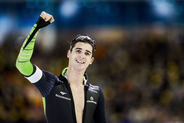 Ontlading bij Jenning de Boo, die zich dankzij zijn tijd van 33,96 in de tweede omloop plaatste voor de Olympische Spelen.