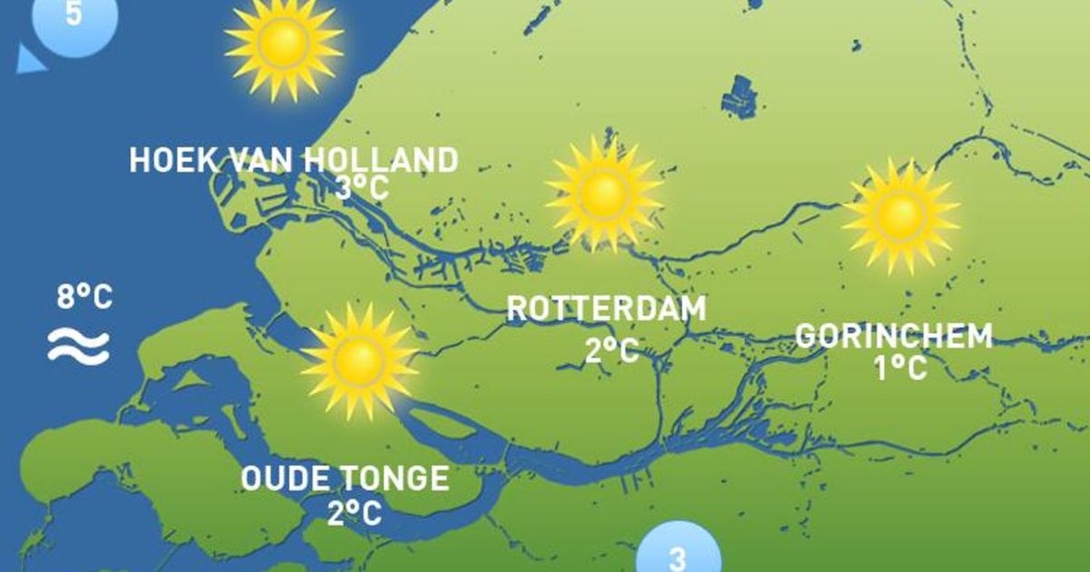 Het weer van vandaag: opnieuw zonnig en koud - Rijnmond