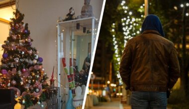 Links: de kerstboom in de NoiZ van Bob / Rechts: beeld ter illustratie