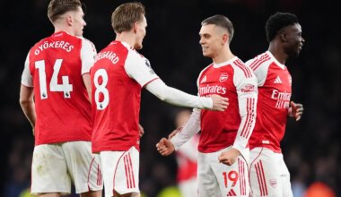 Arsenal verslaat Aston Villa met 4-1 en blijft koploper in Premier League