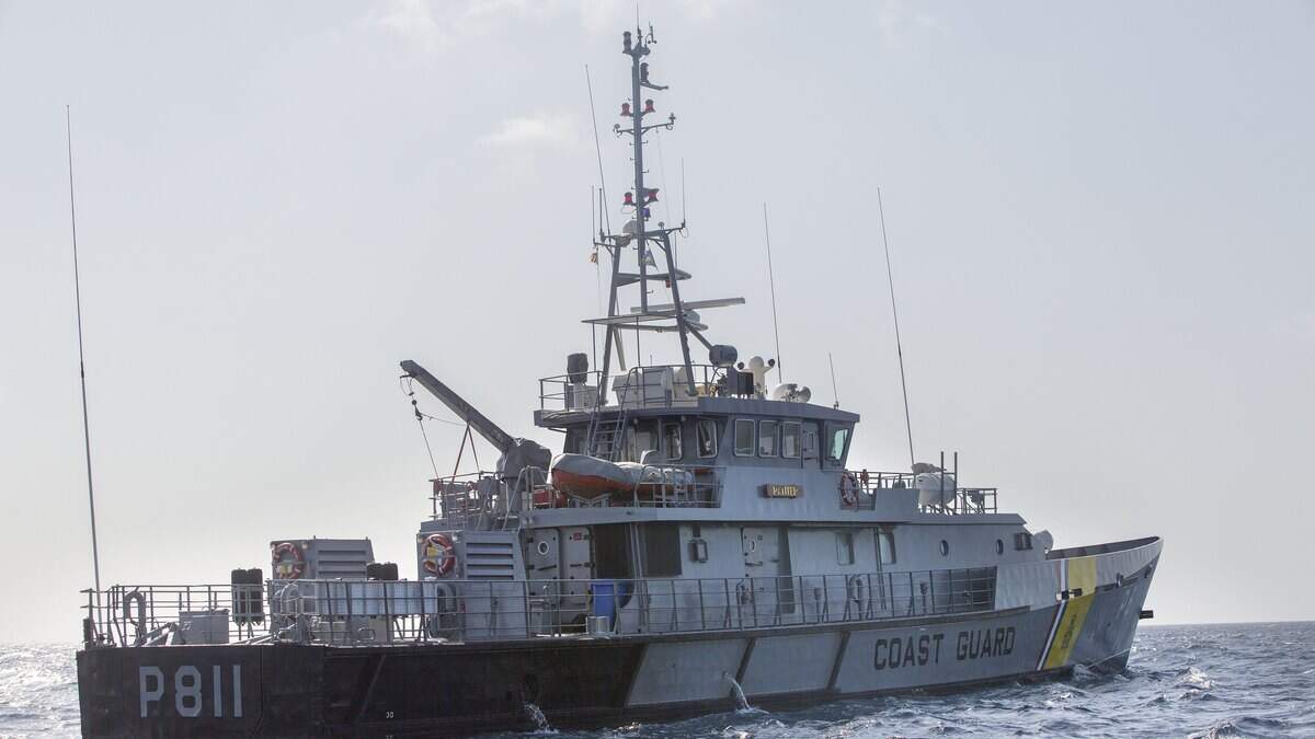 Een schip van de Kustwacht van Aruba.