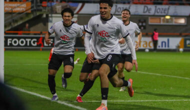 Kento Shiogai heeft het winnende doelpunt gemaakt voor NEC.