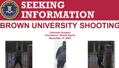 Beloning voor gouden tip in zoektocht naar verdachte schietpartij Brown University